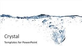  Presentation with water cup - Presentation theme having water splash background and a white colored foreground