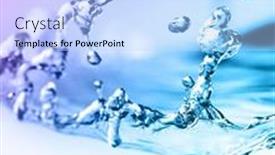  Presentation with splash - Beautiful PPT theme featuring water-splash backdrop and a light blue colored foreground
