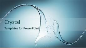  Presentation with water splash - Presentation theme having water splash background and a  colored foreground