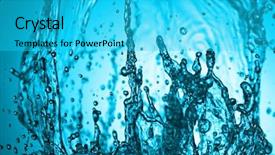  Presentation with water splash - Presentation theme enhanced with water splash background and a cyan colored foreground