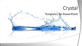  Presentation with water splash - Colorful PPT theme enhanced with water splash backdrop and a white colored foreground