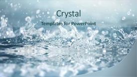  Presentation with gravity rain blue water drop splash - Colorful presentation enhanced with water splashes closeup soft blue backdrop and a light blue colored foreground