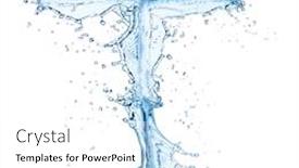  Presentation with fresh water splash green apple isolated white - Colorful PPT layouts enhanced with water splashes letter t isolated on white background backdrop and a white colored foreground