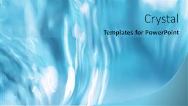  Presentation with blue water - Colorful presentation theme enhanced with water-splashes-on-blue-background backdrop and a light blue colored foreground