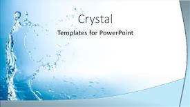  Presentation with blue water - Slide deck enhanced with water-splashes-with-copy-space background and a sky blue colored foreground