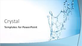  Presentation with blue water - Cool new presentation design with water-splashes-with-copy-space backdrop and a white colored foreground