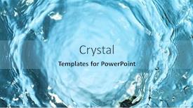  Presentation with blue water - Beautiful slides featuring water-splashing-on-blue-background backdrop and a arctic colored foreground