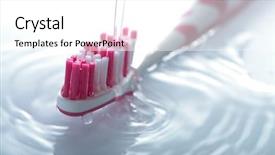  Presentation with bridge over troubled water - Amazing theme having water splashing over toothbrush backdrop and a white colored foreground