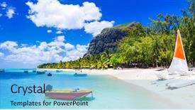  Presentation with sport - Slide deck consisting of water sport activities in beautiful background and a light blue colored foreground