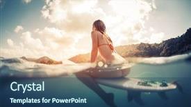  Presentation with water sports - Presentation theme with water sports - split shot of the young background and a ocean colored foreground