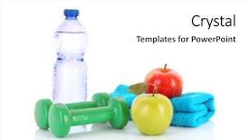  Presentation with water sports - Presentation theme having water sports towel and exercise background and a white colored foreground