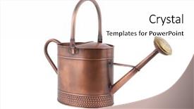  Presentation with copper - Amazing presentation theme having water spout - copper watering can backdrop and a white colored foreground