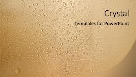  Presentation with stainless steel - PPT theme featuring water spray or condensation background and a lemonade colored foreground