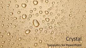  Presentation with spray - Amazing PPT theme having water spray or condensation backdrop and a coral colored foreground