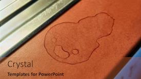  Presentation with water - Colorful slide deck enhanced with water-stain-on-kitchen-counter backdrop and a red colored foreground