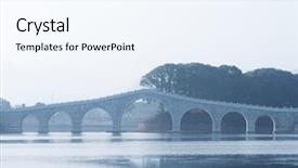  Presentation with tranquil - Colorful presentation theme enhanced with water stone - beautiful scene of vintage rock backdrop and a sky blue colored foreground