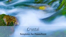  Presentation with forest stream - Presentation with water-stream-in-a-forest background and a light blue colored foreground