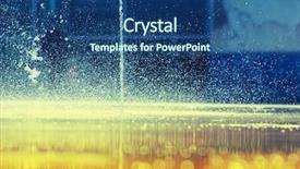  Presentation with ground water - Presentation theme with water stream splashing on ground background and a ocean colored foreground