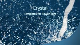  Presentation with blue drops - Audience pleasing slide set consisting of water-stream-with-splash-drops backdrop and a ocean colored foreground