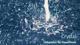  Presentation with blue drops - Colorful PPT layouts enhanced with water-stream-with-splash-drops backdrop and a ocean colored foreground