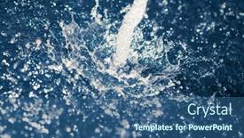  Presentation with blue drops - Audience pleasing slide set consisting of water-stream-with-splash-drops backdrop and a ocean colored foreground
