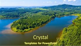  Presentation with water reservoir - Slides enhanced with water-supply-reservoir-podhora-source and a tawny brown colored foreground