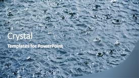  Presentation with rainfall - Presentation design featuring water surface - a heavy rainfall background and a seafoam green colored foreground