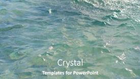  Presentation with water fountain - Colorful slide deck enhanced with water-surface-in-a-city backdrop and a gray colored foreground