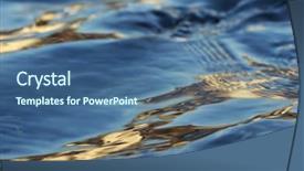  Presentation with water sun - Slide deck with water surface in the river background and a ocean colored foreground