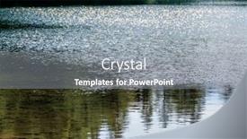  Presentation with sunshine - Presentation design having water surface in the sunshine background and a gray colored foreground