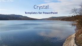  Presentation with surface area - PPT layouts having water-surface-of-brno-reservoir background and a light blue colored foreground