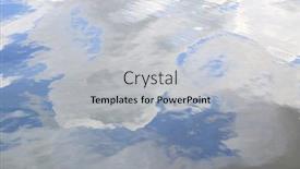  Presentation with ripples - Slides with water surface texture with soft ripples and sky reflection background and a light gray colored foreground