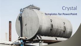  Presentation with water tank - Audience pleasing slide set consisting of water tank with blue sky backdrop and a sky blue colored foreground