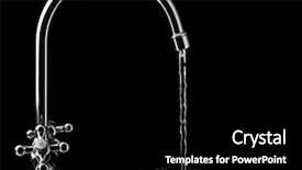  Presentation with water tap - Beautiful PPT theme featuring water tap on black background backdrop and a black colored foreground