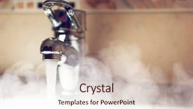  Presentation with steam - Audience pleasing presentation consisting of water tap with hot water backdrop and a lemonade colored foreground