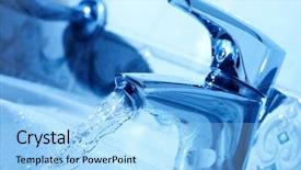  Presentation with water faucet - Presentation having water tap background and a light blue colored foreground