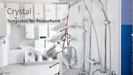  Presentation with water - Audience pleasing slide deck consisting of water-taps-faucets-and-showers backdrop and a light gray colored foreground