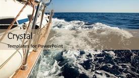  Presentation with sails sailing yacht catamaran sailing - Theme with water team sport - sailing background and a coral colored foreground