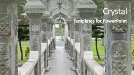  Presentation with bali temple - Presentation theme having water temple in bali indonesia background and a gray colored foreground