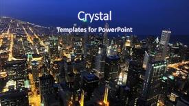  Presentation with city chicago - Amazing presentation theme having water tower - aerial view of the city backdrop and a navy blue colored foreground