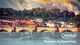  Presentation with amsterdam historical beautiful view - Amazing presentation design having water tower - beautiful view of the charles backdrop and a light blue colored foreground