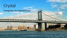  Presentation with brooklyn bridge - Amazing presentation having water tower - brooklyn bridge in new york backdrop and a  colored foreground