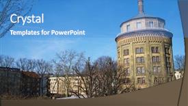  Presentation with tower - Amazing PPT layouts having water tower in berlin germany backdrop and a teal colored foreground