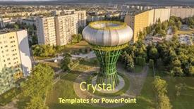  Presentation with water tank - Presentation theme enhanced with water-tower-in-tarnow background and a  colored foreground