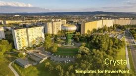  Presentation with water tank - Presentation theme with water-tower-in-tarnow and a tawny brown colored foreground