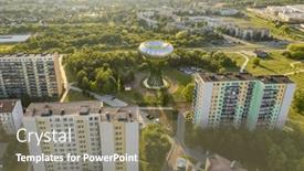  Presentation with water tank - Presentation theme featuring water-tower-in-tarnow and a coral colored foreground