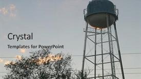  Presentation with tower - Slides enhanced with  background and a  colored foreground