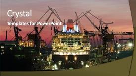  Presentation with hamburg - Amazing PPT layouts having water transportation - queen mary 2 in hamburg backdrop and a coral colored foreground