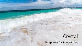  Presentation with boracay beach - Amazing PPT layouts having water travel vacation at philippines backdrop and a light gray colored foreground