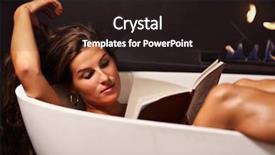  Presentation with tub - Cool new presentation with water treatment space - adult attractive woman relaxing backdrop and a wine colored foreground